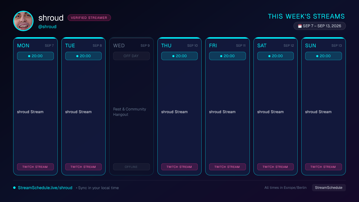 Automated Stream Schedule Preview